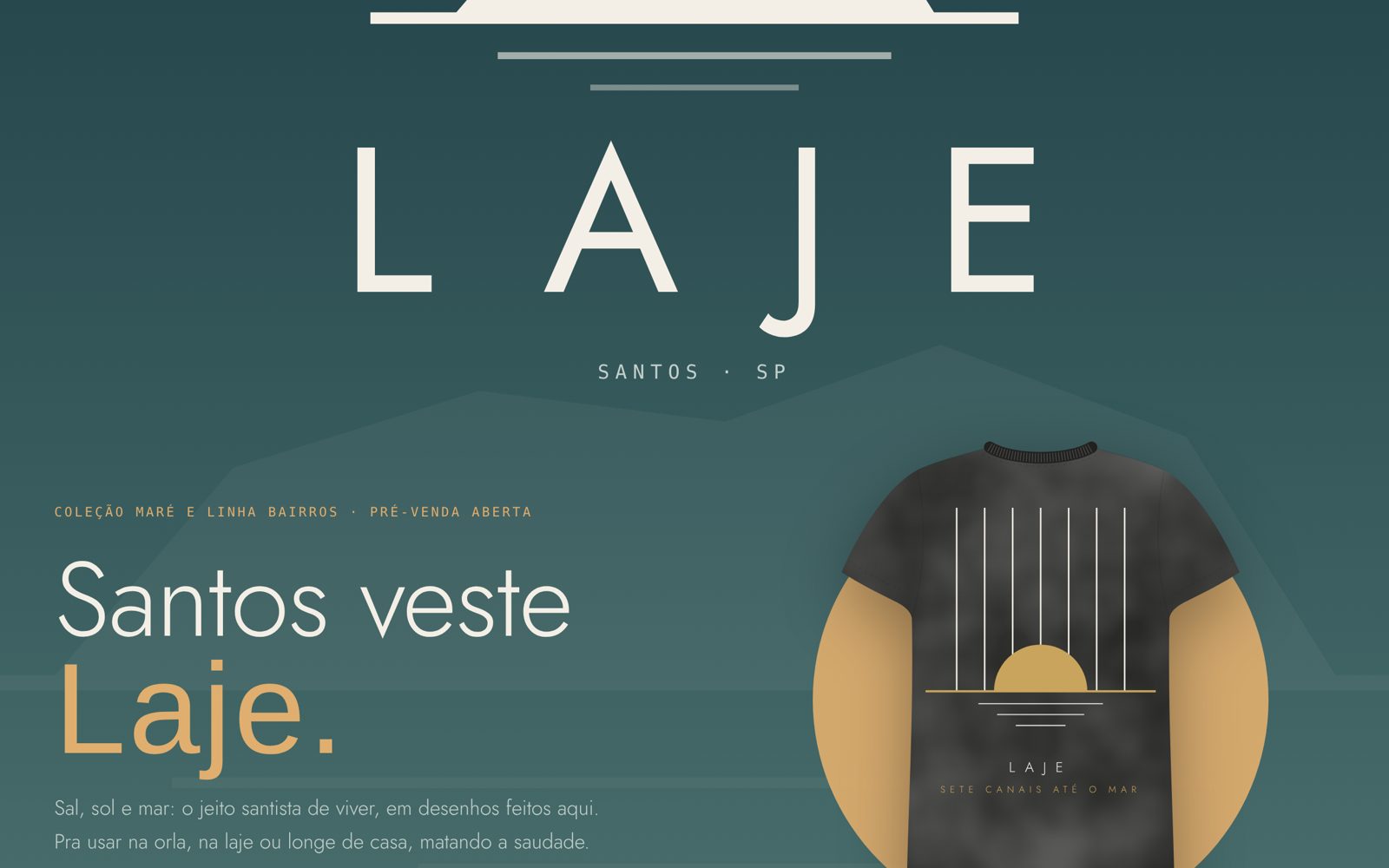 Tela do site Laje